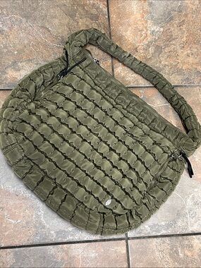 FP Movement by Free People Quilted Olive Shoulder Bag New without Tags